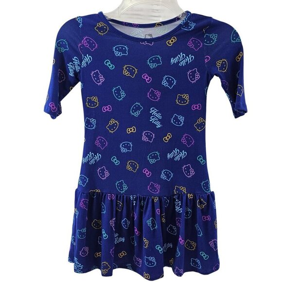 Hello Kitty Blue Signature Kitty Cat Jersey Knit Soft Dress – Small/Medium NWOT - Picture 11 of 16